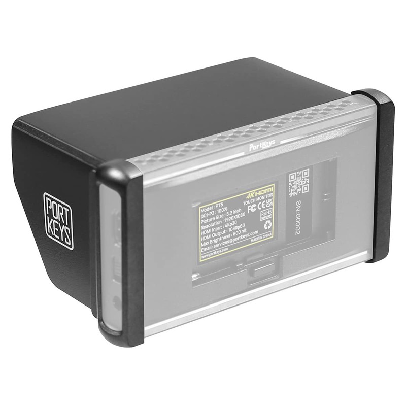 Portkeys PT6 Camera Field Monitor Sunshade Visor with Drop-Proof Rubber