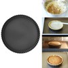 Fluted Tart Pan with Removable Bottom, Carbon Steel Round Tart