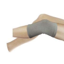 HARO Sports Knee Brace, Elastic Bandage for More Stability in the Knee - Reliable Knee Stabiliser for Sports, Football, Jogging, Everyday Use - Ideal for Men and Women - Size: L, Grey