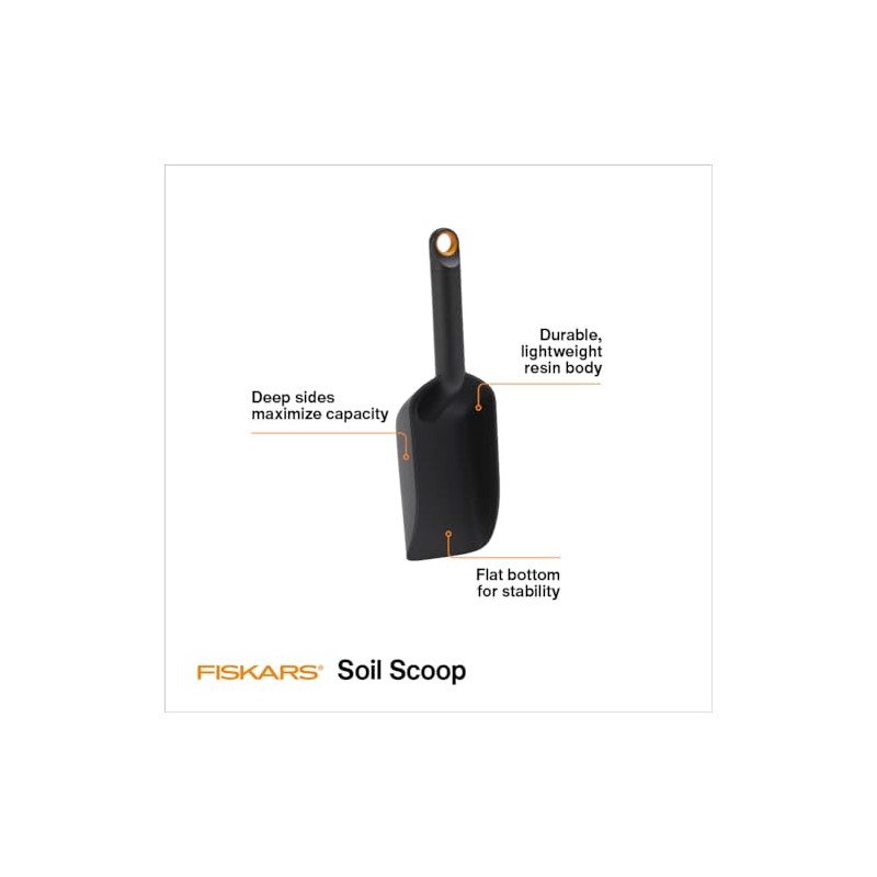 Fiskars - Cuchara de Piso para macetas y trasplantes, Herramienta