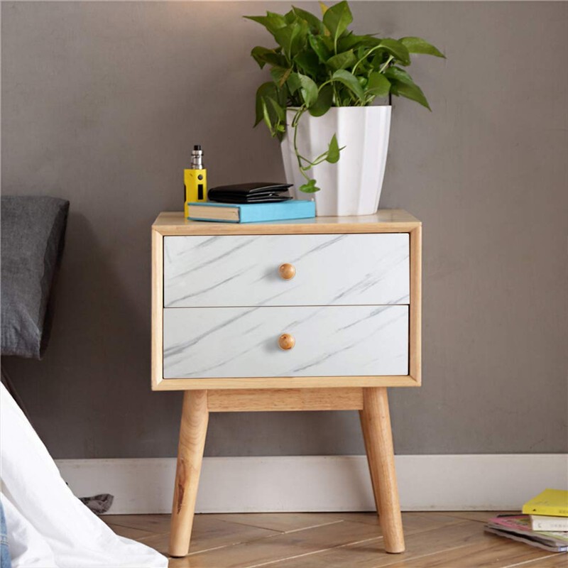 Livelynine 24 x197 Wide White Marble Contact Paper Peel and