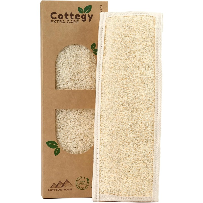 Estropajo de lufa natural Cottegy CT104 para ducha y exfoliación