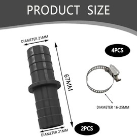 6 PCS Washing Machine Hose Connector, Washing Machine Waste Pipe Connector Black for Efficient Water Waste Management in Kitchens Bathrooms and Laundry Rooms