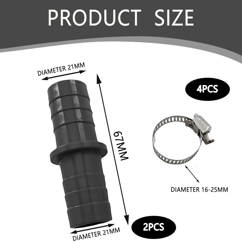 6 PCS Washing Machine Hose Connector, Washing Machine Waste Pipe