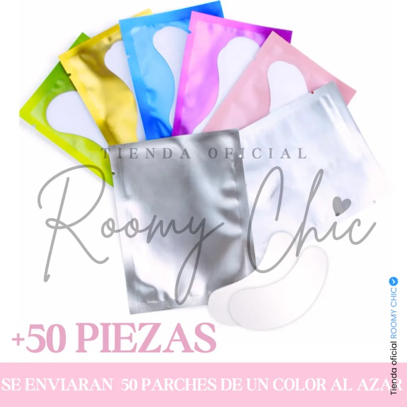 50 Pares Parches 50 Cepillos Glitter 100 Microbrush Pestañas