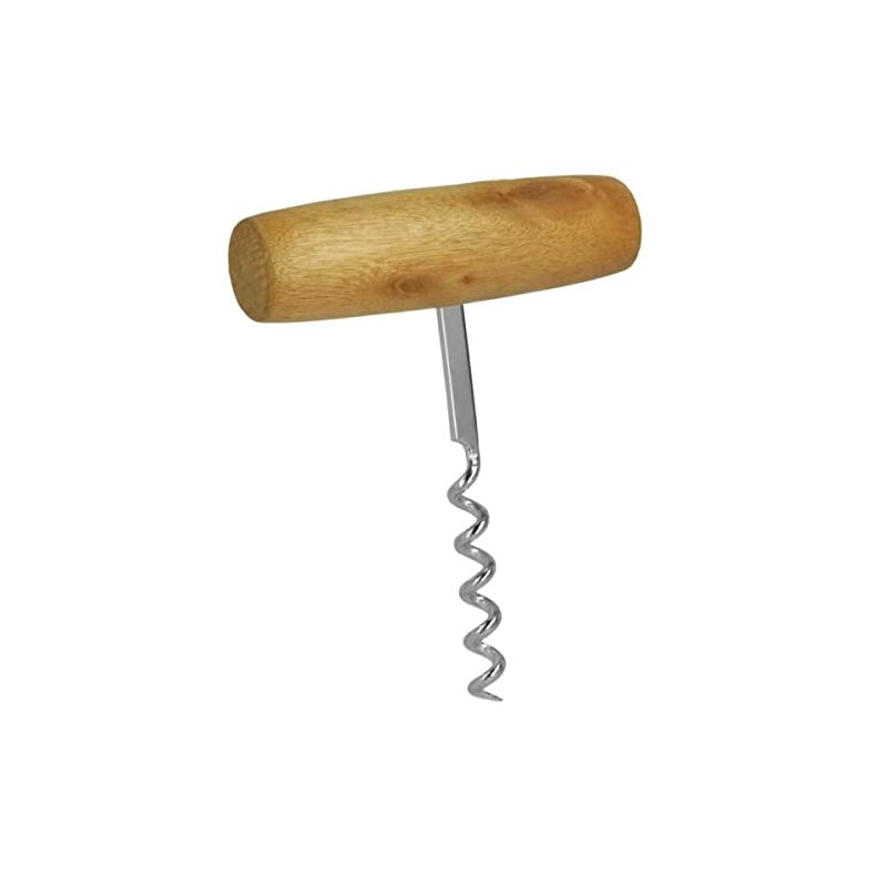 Metaltex Clasp Corkscrew With Wooden Handle, Multicolor