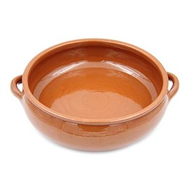 Traditional Portuguese Vintage Clay Terracotta Cooking Pot Cazuela