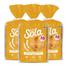 Sola Savory & Sweet Rolls 12 oz, Non-GMO, Free of Artificial Flavors, Colors & Preservatives, No Added Sugar (3 Pack)