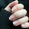 Resweky French Print on Medium Nails Long Square Fake Nails