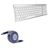 BoxWave Cable Compatible with Macally Compact Wired Keyboard - miniSync
