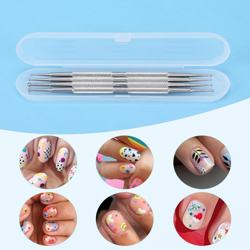 Dotting Tools,4 Pcs Professional Ball End Nail Art Tools Nail