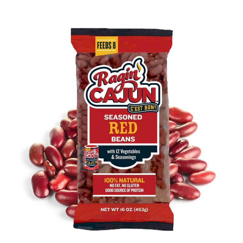 Seasoned Red Beans 16 oz Ragin Cajun (Pack of 6)