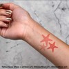 4 x 'Starfish' Temporary Tattoos - Water Resistant, Skin-Safe, Non-Toxic
