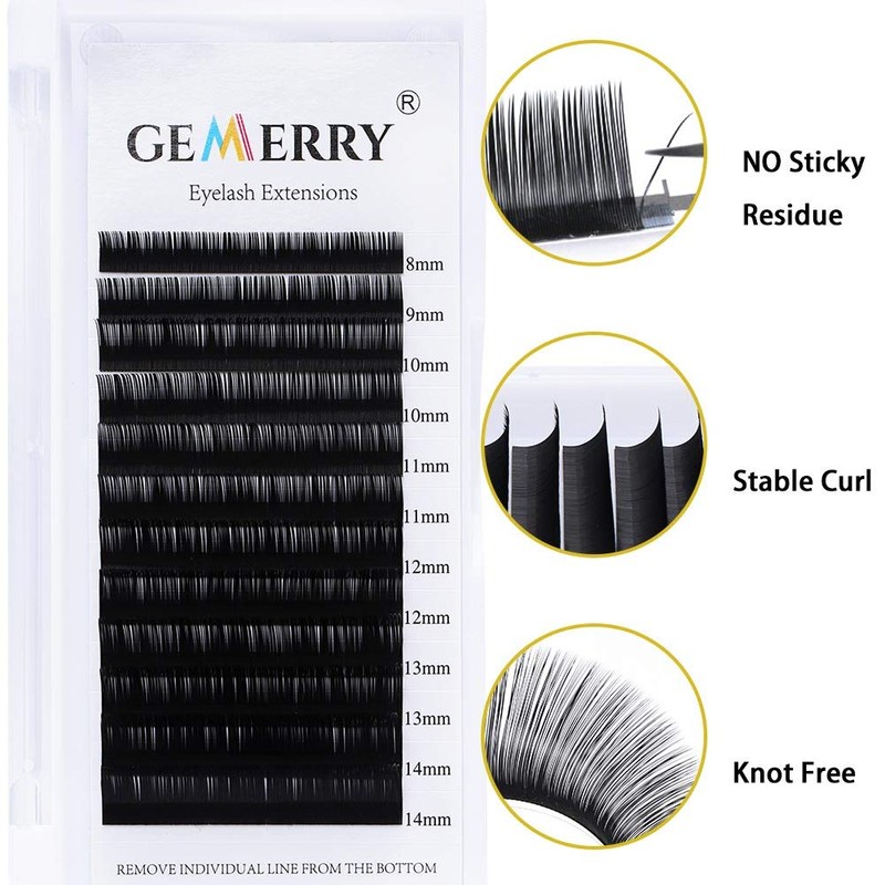 GEMERRY Individual Eyelash Extensions 11 mm for Eyelash Extension 0.05