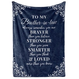 Huglanket Brother in Law Gifts, Funny Flannel Blanket Throws for Brother-in-Law Adult from Brother, Sister in Law, Perfect for Birthday, Christmas (50"x 65") - to My Brother in Law