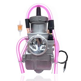 SVKZGFZ Carburetor & Throttle Cable (45.6”), for Suzuki RM125 RM250 Honda CR250 TRX250X Kawasaki KX125 KX250 Yamaha YZ125 YZ250 125-300CC PWK 36MM ATV Carb