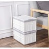 JUJIAJIA Collapsible Storage Bins with Lids 30L, Folding Plastic Stackable