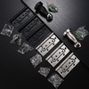 Front Door Safety Easy Hinges (3-Pack) & Stopper (1-Pack) - Complete Set with Screws (4x3.0) 4x3.0 Black