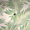 Tropical Palm Tree White Green Wallpaper - Leaves Botanical Naturistic