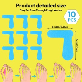 PreCut Kinesiotapes for Hallux Valgus, Pre-Cut Kinesiotapes for Toe & Foot Toes, Pack of 10