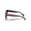 Coach HC8379F Low Bridge Fit Sunglasses, Ruby Pearl Signature C/Grey