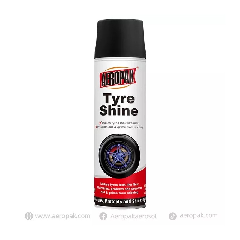 Aeropak Car Auto Detailing Aerosol Permanent Tire Shine Spray 17oz