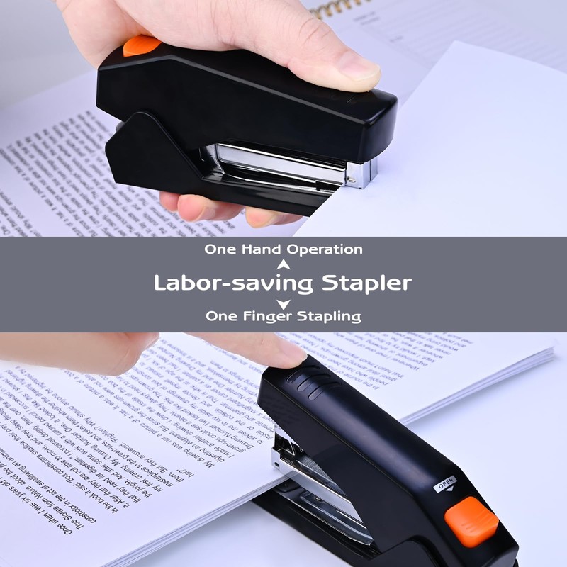 M&G Effortless Stapler with 1000 Staples for Desk, 25 Sheets