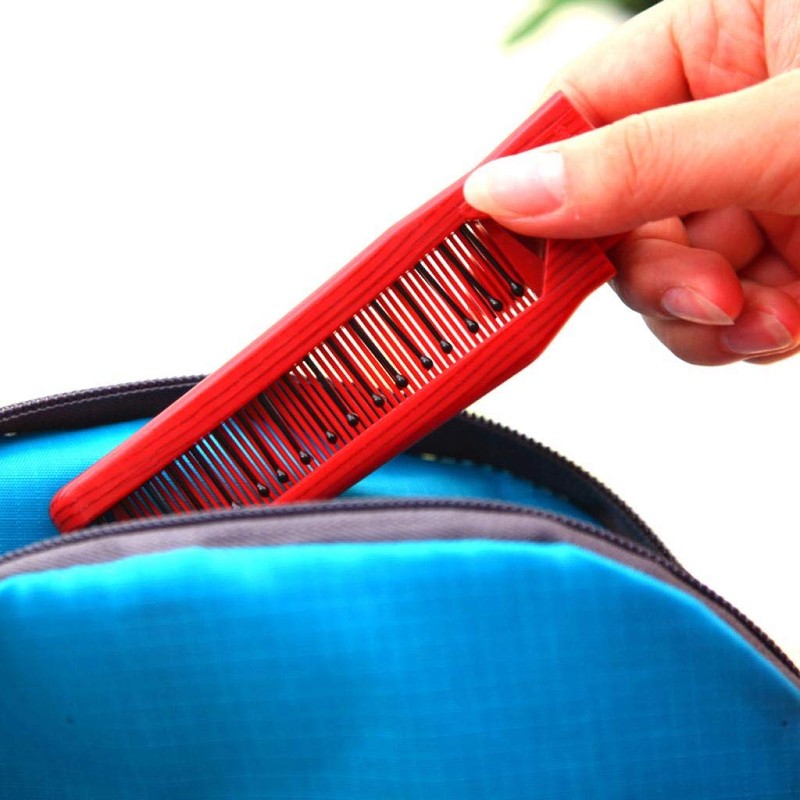 Louise Maelys Portable Travel Folding Hair Brush Compact Pocket Double