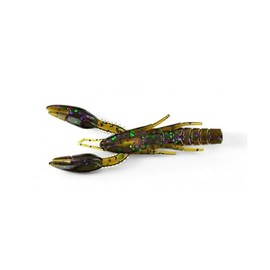 Psychodad Craw Flipping 4 Inch Crawdad Bait 301 Green Pumpkin with Fishing Lures Bass Jigging Bait Jig Lure Weedless Soft Plastic Swimbait Accessories Freshwater