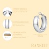 RANKEEF 11mm 925 Sterling Silver Hoop Earrings Hypoallergenic Silver Hoops