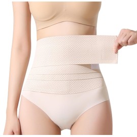 Waist Trainer for Women Lower Belly Fat, Belly Wrap Tummy Control Shapewear Corset Shapewear for Women, Faja Body Shaper (Beige, X-Large)