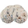 Artoid Mode Brown Poppy Floral Round Spring Placemats Set of