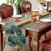 LRartdeco Table Runner Green Table Runner Washable Antique Rustic Wood