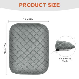 surpassme Car Center Console Pad Protector, Comfortable Car Armrest Seat Box Cover/Cushion Universal for Car/SUV Cushion Accessories(Grey)