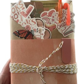 Spicy Romance Blind Date with a Book - Cozy Socks, Cute Goodies & Assorted Accessories with Butterfly Magnetic Bookmarks & More lover bookish goody - Specification: Hot Chocolate