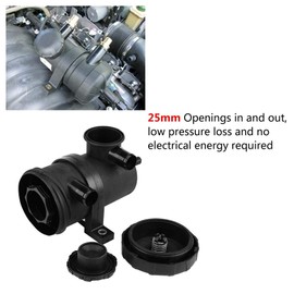 Suuonee Oil Catch Can Reservoir Tank, Universal 25mm Oil-Air Separator Stainless for Crankcase Ventilation 3931030955