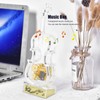 Cello Shaped Music Box with LED Lights Transparent Musical Box