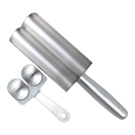 LVYKING Meatball Maker Tool, Stainless Steel Fish Ball Shrimp Slippery Mold, Creative Kitchen Accessories Meatball Scoop, 2 tube