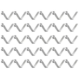 QUARKZMAN Pack of 30 One Button Kayak Paddle Snap Spring Clip 8 x 11 x 49 mm 65Mn Spring Steel V-shaped Hollow Telescopic Lock Tube Clips for Tent, Umbrella, Camping