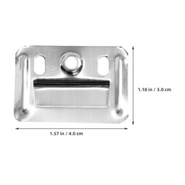 HEMOTON 100pcs Wall Buckle Interlocking Hanging Bracket Couch Clips Wall Panel Fixings Furniture Fixings Hanger Wall Panel Clips Wall Mounting Clips Stainless Steel Silver Clip