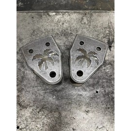 Mfab Traction Bar Mounts With Palm Tree Overlays (5/8” Bolt Hole)