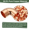 YOKIVE 5 Pcs Elbow Copper Fitting, 90 Degree Copper Pipe