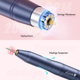 Weiyi Nail Cutter, Cutter for Gel Nails, Electric Nail File for Gel Nails, Acrylic Nails, Callus Removal, 20,000 PRM, USB, Professional, Adjustable Speed, 11 in 1 Manicure Pedicure Set