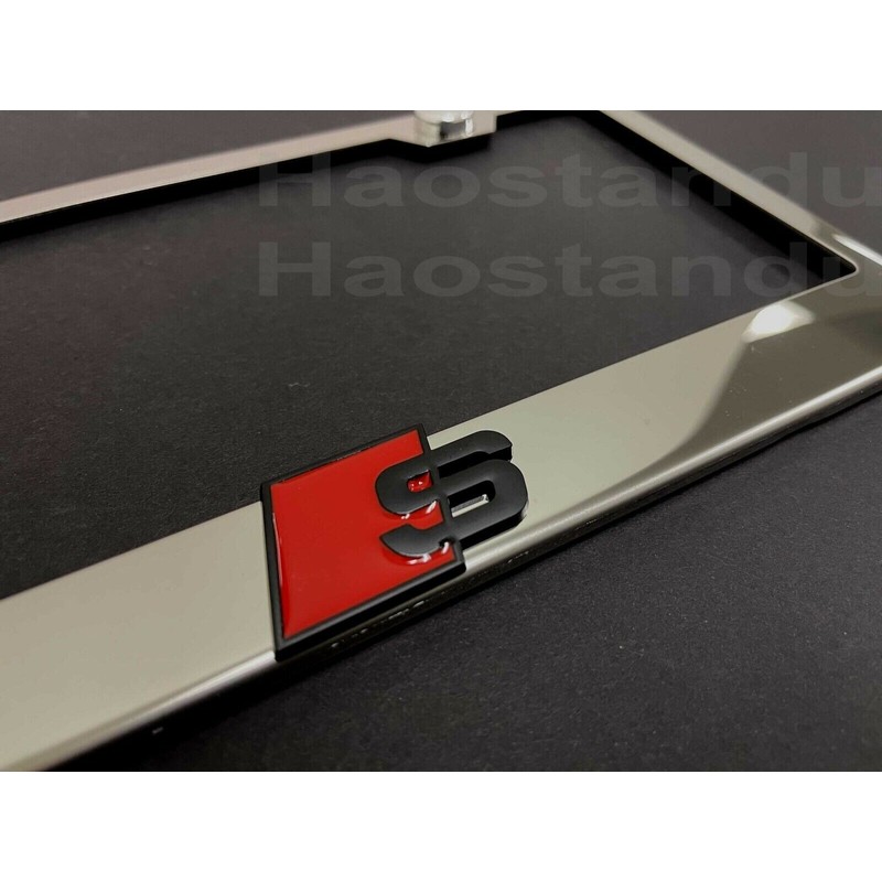 BLVD 1x "S SPORT LOGO" 3D Emblem Stainless Steel Chrome
