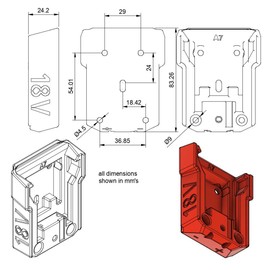 H Battery Adapter for Milwaukee 18V M18 XC18 Dock Power Connector 12 Gauge Robot