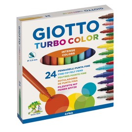 Giotto Turbo Color 24er Kartonetui F417000, Mehrfarbig