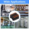 MELIFE 50PCS DIN Rail Terminal Blocks Kit, Universal Compact Lever