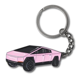 SFNEOP Compatible with Cybertruck Keychain, Stainless Steel Keychain Decoration for Cybertruck Accessories(PINK)