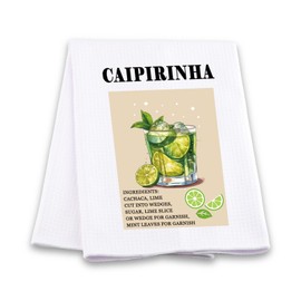 Caipirinha Lover Gift Caipirinha Cocktail Kitchen Towel Cocktail Recipe Dishes Towel Bachelorette Party Gift (Caipirinha Towel)