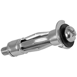 Merriway BH02859 Molly Bolt Plasterboard Hollow Wall Door Anchor, M6 x 74 mm (1/4 Inch x 2.7/8 Inch), Bright Zinc Plated , Pack of 10 Piece